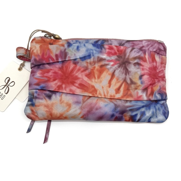 HOBO Handbags - HOBO Waver Floral Tie-Dye Clutch Leather Bag Hard to Find